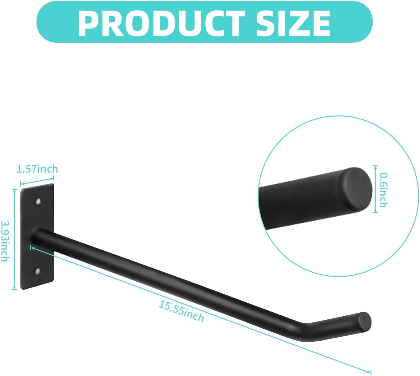 Metal Exercise Ball Holder Wall Mount(Set of 2),Black Yoga Ball Stand Holder,Stability Ball Holder for Yoga Balls in Home Gym or Studio